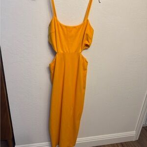 REVOLVE Sunlit Yellow Backless Dress